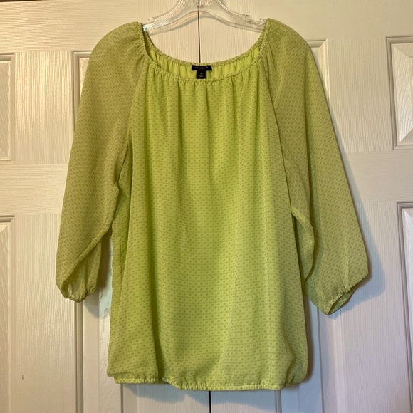 Ann Taylor Bubble Hem Peasant Style Top - Picture 1 of 5